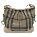 BURBERRY Nova Check Shoulder Bag PVC Khaki Auth BA711-2