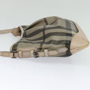 BURBERRY Nova Check Shoulder Bag PVC Khaki Auth BA711-3