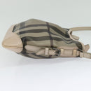 BURBERRY Nova Check Shoulder Bag PVC Khaki Auth BA711-4