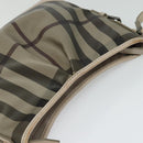 BURBERRY Nova Check Shoulder Bag PVC Khaki Auth BA711-6
