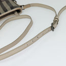 BURBERRY Nova Check Shoulder Bag PVC Khaki Auth BA711-7