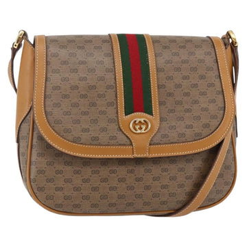 GUCCI Micro GG Supreme Web Sherry Line Bag PVC Beige 001 115 0914 Auth BA7111