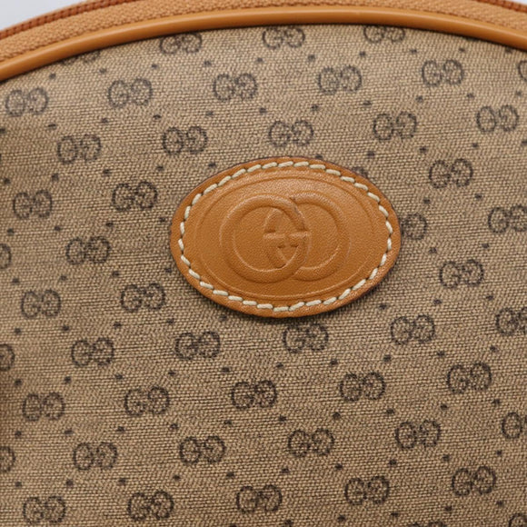 GUCCI Micro GG Supreme Shoulder Bag PVC Beige Gold 007 89 1113 Auth BA7112