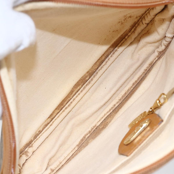 GUCCI Micro GG Supreme Shoulder Bag PVC Beige Gold 007 89 1113 Auth BA7112