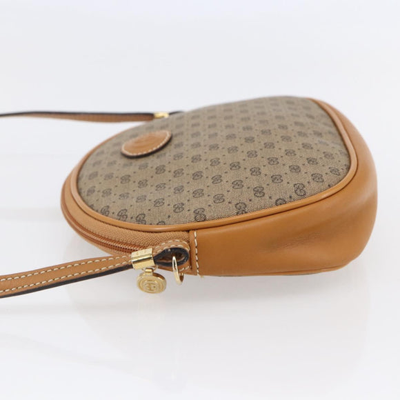 GUCCI Micro GG Supreme Shoulder Bag PVC Beige Gold 007 89 1113 Auth BA7112