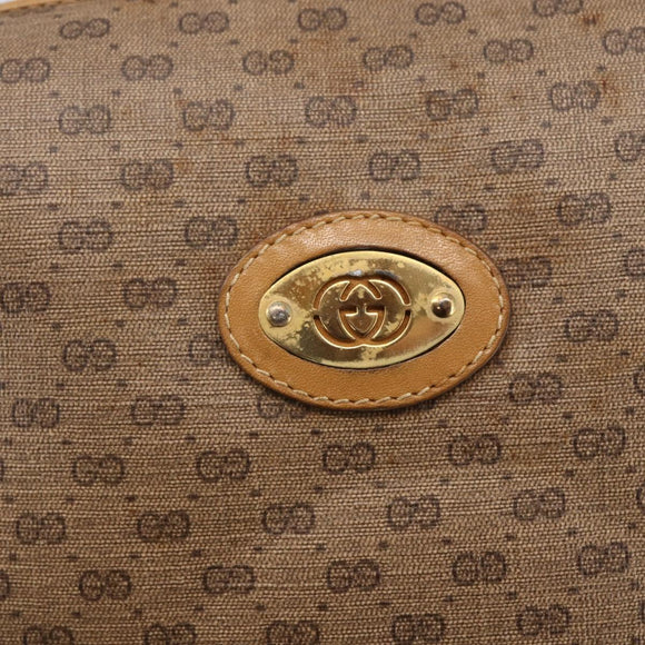 GUCCI Micro GG Supreme Shoulder Bag PVC Beige Gold 007 104 4916 Auth BA7113