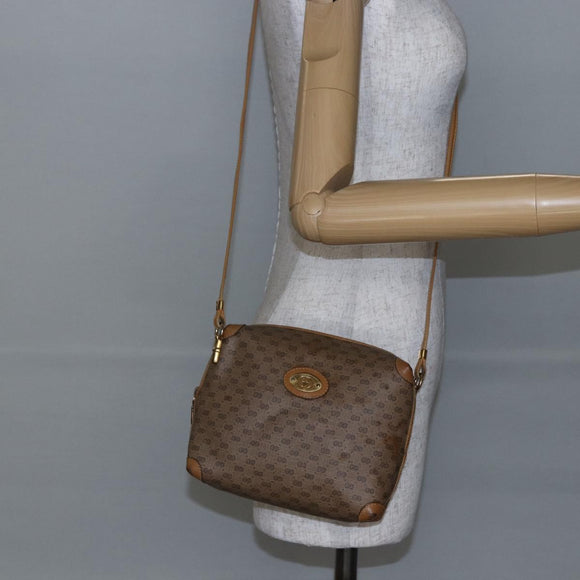 GUCCI Micro GG Supreme Shoulder Bag PVC Beige Gold 007 104 4916 Auth BA7113
