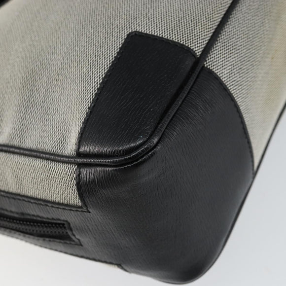 GUCCI Hand Bag Canvas Gray Gold 001 5155 Auth BA7115