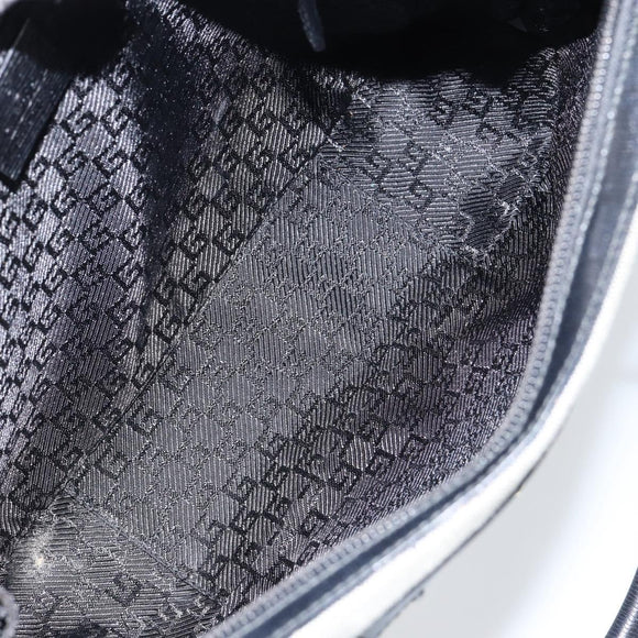 GUCCI Hand Bag Canvas Gray Gold 001 5155 Auth BA7115