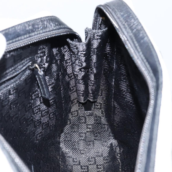 GUCCI Hand Bag Canvas Gray Gold 001 5155 Auth BA7115