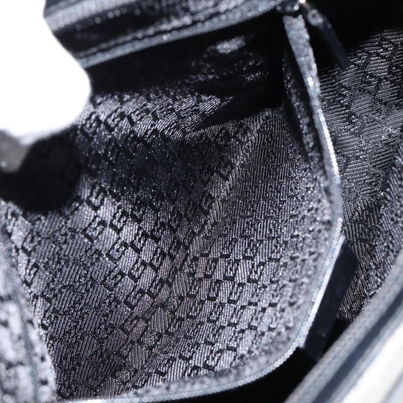 GUCCI Hand Bag Canvas Gray Gold 001 5155 Auth BA7115