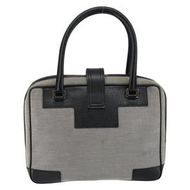 GUCCI Hand Bag Canvas Gray Gold 001 5155 Auth BA7115 - 0