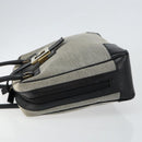 GUCCI Hand Bag Canvas Gray Gold 001 5155 Auth BA7115-4