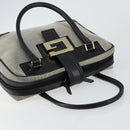 GUCCI Hand Bag Canvas Gray Gold 001 5155 Auth BA7115-6