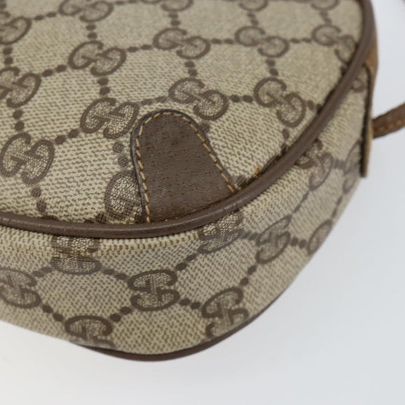 GUCCI GG Supreme Web Sherry Line Bag PVC Beige Gold 89 02 066 Auth BA7117