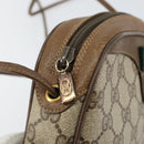 GUCCI GG Supreme Web Sherry Line Bag PVC Beige Gold 89 02 066 Auth BA7117-10