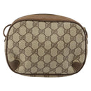 GUCCI GG Supreme Web Sherry Line Bag PVC Beige Gold 89 02 066 Auth BA7117-2