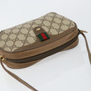 GUCCI GG Supreme Web Sherry Line Bag PVC Beige Gold 89 02 066 Auth BA7117-6
