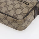 GUCCI GG Supreme Shoulder Bag PVC Beige Gold 201447 Auth BA7119-14