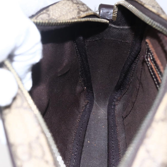 GUCCI GG Supreme Shoulder Bag PVC Beige Gold 201447 Auth BA7119