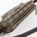 GUCCI GG Supreme Shoulder Bag PVC Beige Gold 201447 Auth BA7119-6