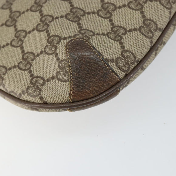 GUCCI GG Supreme Web Sherry Line Bag PVC Beige Gold 904 02 020 Auth BA7124