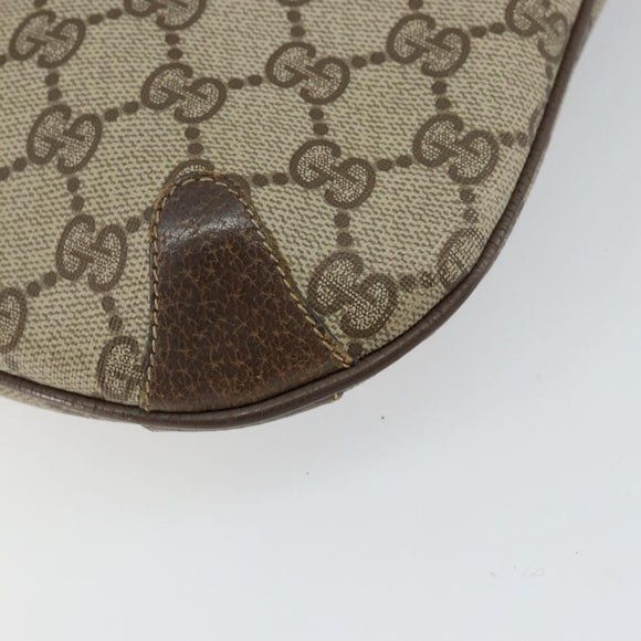 GUCCI GG Supreme Web Sherry Line Bag PVC Beige Gold 904 02 020 Auth BA7124