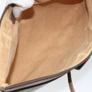 GUCCI GG Supreme Web Sherry Line Bag PVC Beige Gold 904 02 020 Auth BA7124-11