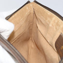 GUCCI GG Supreme Web Sherry Line Bag PVC Beige Gold 904 02 020 Auth BA7124-20