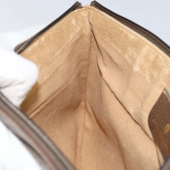 GUCCI GG Supreme Web Sherry Line Bag PVC Beige Gold 904 02 020 Auth BA7124