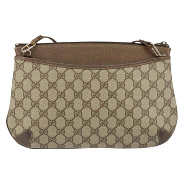 GUCCI GG Supreme Web Sherry Line Bag PVC Beige Gold 904 02 020 Auth BA7124 - 0