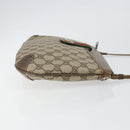 GUCCI GG Supreme Web Sherry Line Bag PVC Beige Gold 904 02 020 Auth BA7124-3