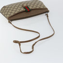 GUCCI GG Supreme Web Sherry Line Bag PVC Beige Gold 904 02 020 Auth BA7124-7