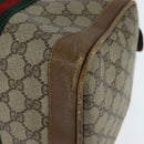 GUCCI GG Supreme Sherry Line Boston Bag PVC Beige Gold 002 098 0534 Auth BA7125-14