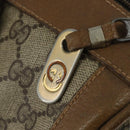 GUCCI GG Supreme Sherry Line Boston Bag PVC Beige Gold 002 098 0534 Auth BA7125-10