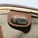 GUCCI GG Supreme Sherry Line Boston Bag PVC Beige Gold 002 098 0534 Auth BA7125-17