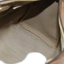 GUCCI GG Supreme Sherry Line Boston Bag PVC Beige Gold 002 098 0534 Auth BA7125-18