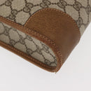 GUCCI GG Supreme Web Sherry Line Hand Bag PVC Beige Auth BA7127-14