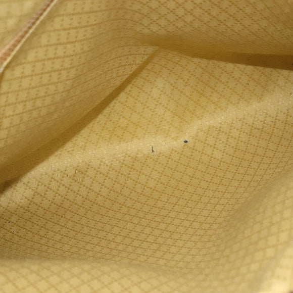 GUCCI GG Supreme Web Sherry Line Hand Bag PVC Beige Auth BA7127