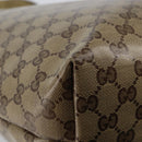 GUCCI GG Crystal Tote Bag Coated Canvas Beige Gold 189896 Auth BA7129-16