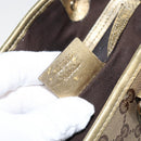 GUCCI GG Crystal Tote Bag Coated Canvas Beige Gold 189896 Auth BA7129-12
