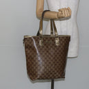 GUCCI GG Crystal Tote Bag Coated Canvas Beige Gold 189896 Auth BA7129-21