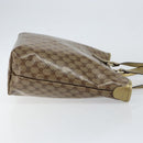 GUCCI GG Crystal Tote Bag Coated Canvas Beige Gold 189896 Auth BA7129-3