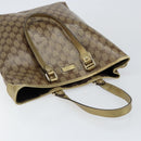 GUCCI GG Crystal Tote Bag Coated Canvas Beige Gold 189896 Auth BA7129-6