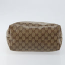 GUCCI GG Crystal Tote Bag Coated Canvas Beige Gold 189896 Auth BA7129-5