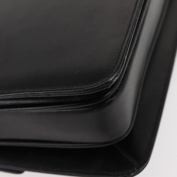 GUCCI Shoulder Bag Leather Black Gold 004 33 0241 Auth BA7133