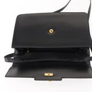 GUCCI Shoulder Bag Leather Black Gold 004 33 0241 Auth BA7133-9