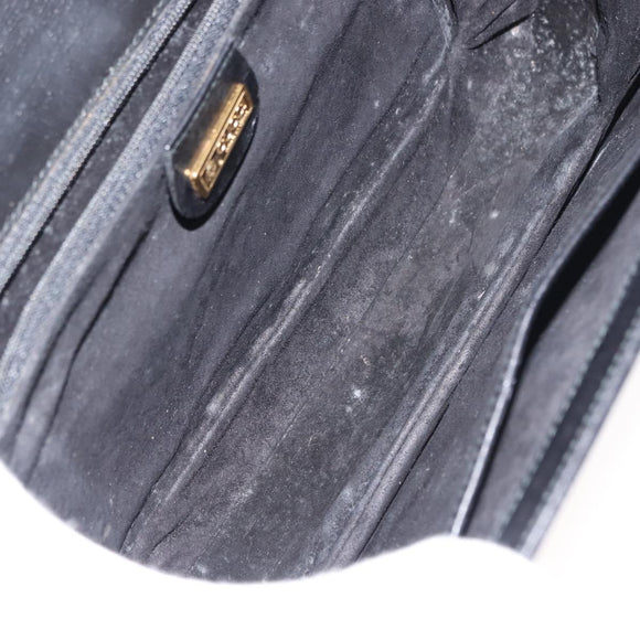 GUCCI Shoulder Bag Leather Black Gold 004 33 0241 Auth BA7133