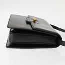 GUCCI Shoulder Bag Leather Black Gold 004 33 0241 Auth BA7133-3