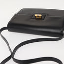 GUCCI Shoulder Bag Leather Black Gold 004 33 0241 Auth BA7133-6